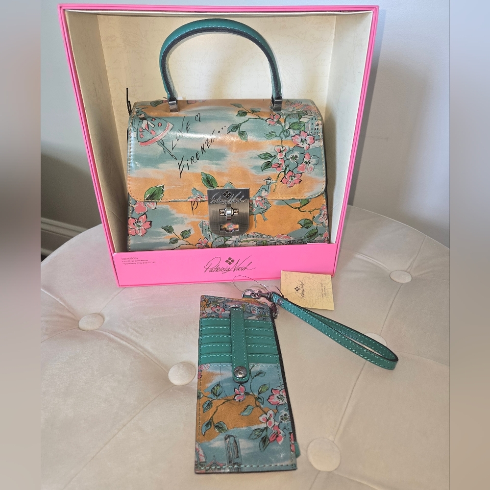 NIB PATRICIA NASH BEAUTIFUL GIRL ALANNA PURSE AND WALLET SET
